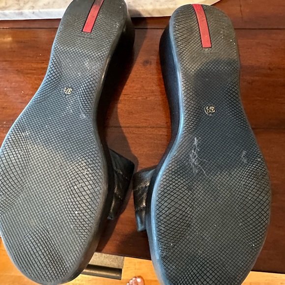 Prada black leather slides, sz. 37.5 - Picture 2 of 7